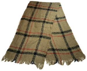 STRICKSCHAL W 17” L67” kariert Fransen - Bild 1 von 4