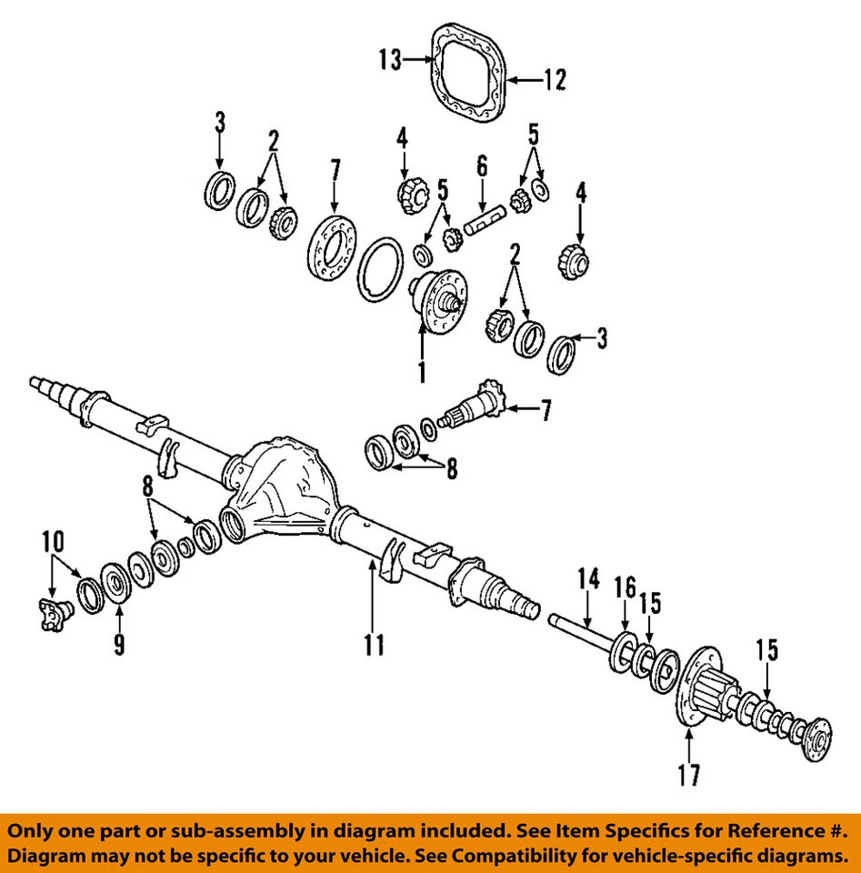 Rodamientos de eje trasero Ford OEM 08-12 F-350 Super Duty F81Z1244AB Foto 1 de 1
