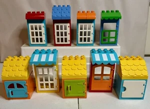 Lego Duplo 4x4 2x4 Awning Lot Sloped Roof Window Door House Store Town Parts - Picture 1 of 6