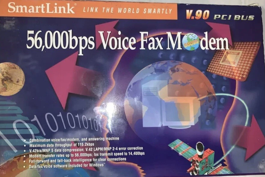 SmartLink 56,000 bps Internal Voice Fax Modem v.90 PCI BUS by Archtek Cib Sb19 - Image 1 of 1