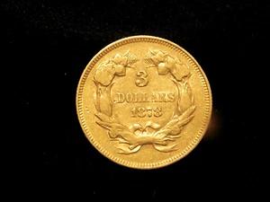 1878 $3 Princess Head Three Dollar Gold Piece - Picture 1 of 4