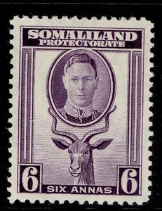 SOMALILAND PROTECTORATE GVI SG110, 6a violet, M MINT. - Picture 1 of 1