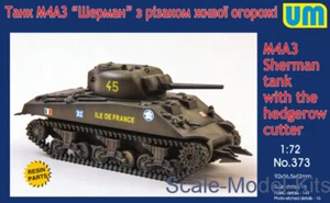 Unimodel 373 - 1/72 M4A3 Sherman Tank with the Hedgerow Cutter WW II UM 373 - Picture 1 of 10