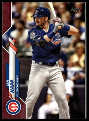 2020 Topps 448 Ian Happ Chicago Cubs Mother's Day Pink 40/50 - Image 1 of 2