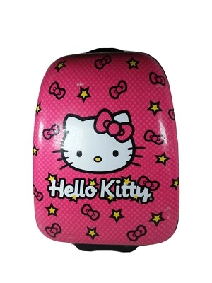 Hello Kitty Hard Shell Girls Overnight Rolling Suitcase Luggage Pink16”x12’’x8’’ - Image 1 of 4