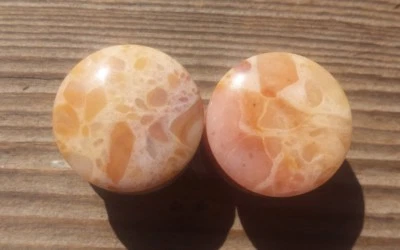 RARO! PAR DE TAPONES DE ÁGATA MARRUECOS REAL MEDIDORES JOYERÍA CORPORAL DOBLE ACAMPANADO Foto 1 de 4