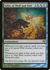 Fable of Wolf and Owl Eventide PLD Blue Green Rare MAGIC MTG CARD ABUGames
