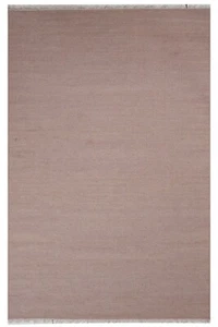 Hand Woven Flat Weave Kilim Wool Area Rug Solid Light Brown BBH Homes BBD00111 - Picture 1 of 112