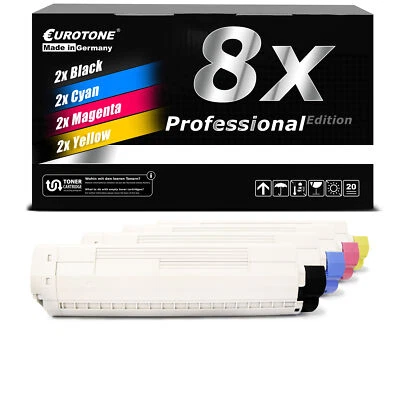 8x Eurotone PRO Patrone f�r OKI C-841-DN C-841-CDTN C-831-CDTN C-841-N C-831-DN - Bild 1 von 4