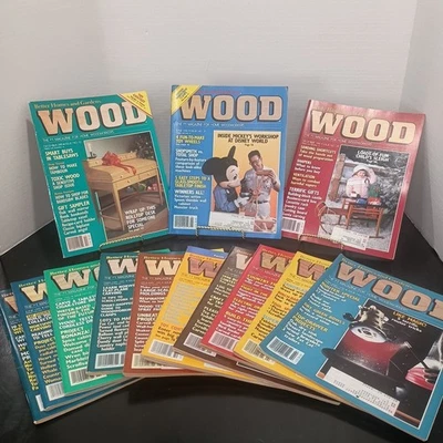 WOOD MAGAZINE Lot Of 13 1990 1991 Better Homes And Garden Crafts DIY Woodworking - Image 1 of 4