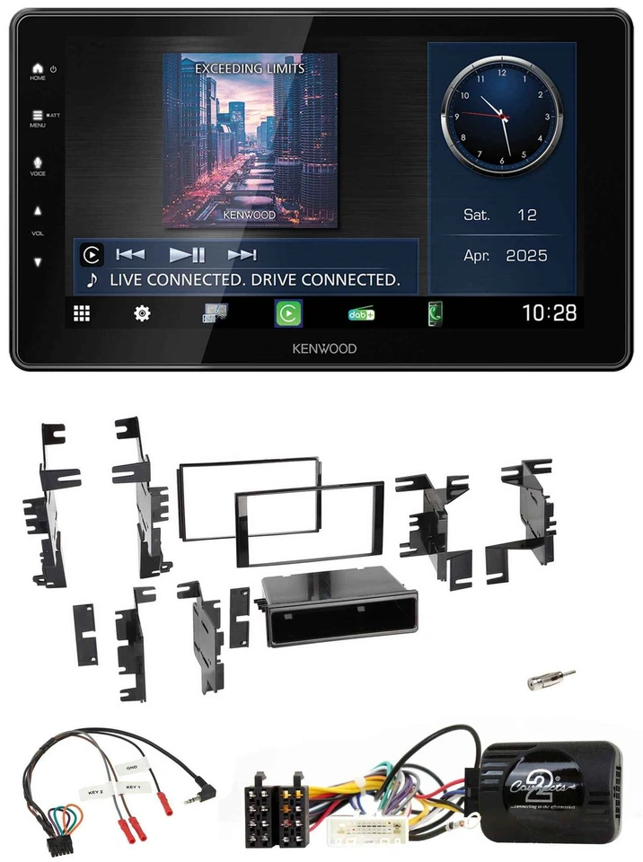 Kenwood Lenkrad Bluetooth USB DAB Autoradio für Nissan Cube Frontier Juke Navara - Bild 1 von 4