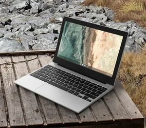 Samsung Galaxy Chromebook Go Laptop, 11.6 Celeron Processor 4GB RAM 64GB Silver - Afbeelding 1 van 10