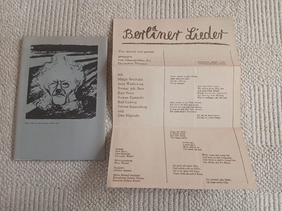 2 Programme Deutsches Theater Berlin 1983/86, Gespester und Berliner Lieder - Bild 1 von 1