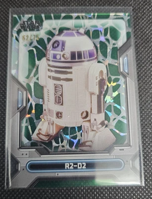 2023 Topps Star Wars High Tek R2-D2 Pattern 1 Green Diffractor 62/75 - Image 1 of 3