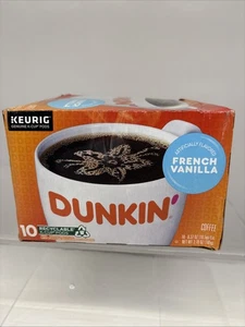 Dunkin French Vanilla Coffee K Cup Pods 10 Count Rich Smooth Flavor (B76 - Picture 1 of 10
