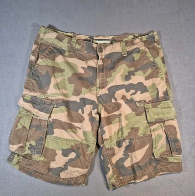 Old Navy Mens Camo Cargo Shorts Sz 36 Y2K Streetwear Grunge Thick - Image 1 of 4