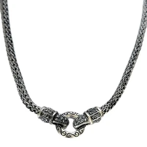 NUEVO 925 Plata de Ley 4 mm Spiga Cuerda Trigo Collar 19" - 36,24 Gramos con Caja - Imagen 1 de 18