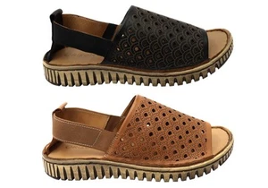 Orizonte Carnival Womens Comfortable European Leather Sandals - Picture 1 of 9