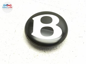 2016-20 BENTLEY BENTAYGA WHEEL RIM CENTER HUB CAP LOGO BUTTON BLACK GENUINE OEM - Picture 1 of 5