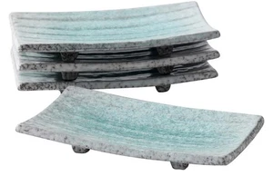 Sushi Plate Japanese Plates Ceramic Teppanyaki Plate 8.5inch 4 Piece Rectangle - Picture 1 of 5