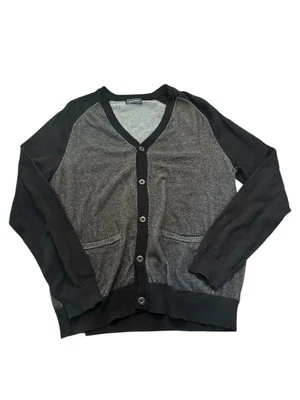 Express Long Sleeve Cardigan - Mens Size Medium - Gray and Black - Image 1 of 4