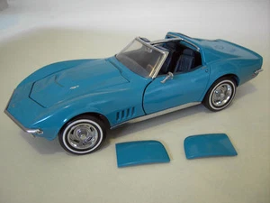 CHEVROLET CORVETTE 1968 cabriolet convertible 1/24 FRANKLIN MINT B11RH87 voiture - Foto 1 di 7