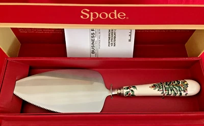 SPODE Christmas Tree 10 1/2 inch Cake Slicer   NIB - Image 1 of 3