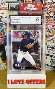 2016 BOWMAN COREY RAY ROOKIE #BD100 RARE GEM PGA 10 MINT C STORE FOR RC S READ - Picture 1 of 4
