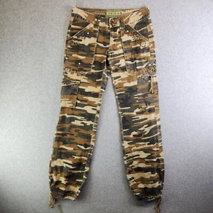 Vintage Miss Me Pants Womens M Camo Y2K Macgirl Cyber Goth Military Skater VTG - Picture 1 of 18