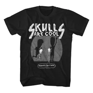 MTV Classic Cartoon Beavis And Butthead Skulls Are Cool Men's T Shirt - Picture 1 of 5