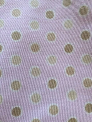 Braemore Textiles Screen Print Designs Pink Fabric with Dots 5+ Yards USA Made - Image 1 of 3