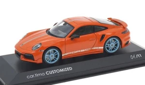 1:43 MINICHAMPS 2020 PORSCHE 911 992 Turbo S gulf orange blue cartima CUSTOMIZED - Picture 1 of 2