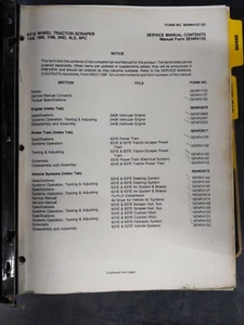 Caterpillar 631E Wheel Tractor Scraper Service Manual - Picture 1 of 5