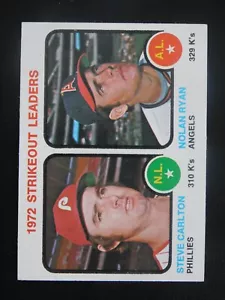 Tarjeta de béisbol 1973 Topps #67 Poncheout Leaders Carlton/Ryan (ex-como nueva) - Imagen 1 de 2
