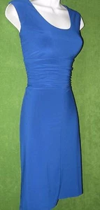 Nine West Regal Blue Stretch Jersey Ruched Versatile Work Social Dress 8 $79 - Picture 1 of 7