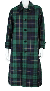 Abrigo TAO COMME DES GARCONS 2024 Verde Sarga a Cuadros Acolchado Botón Delantero S - Imagen 1 de 7
