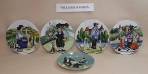 Williams Sonoma ~ Guy Buffet Salad/Dessert Plates ~Set of 5 Artist Signed Plates - Picture 1 of 9