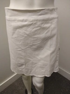 Talbots White Scalloped bottom lined Mini Skirt 14 Short Preppy Spring Beach - Picture 1 of 5