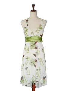 Y2K Speechless Floral Halter Babydoll Dress Sz M High Low Fairy Resort Hoco NWT - Picture 1 of 16