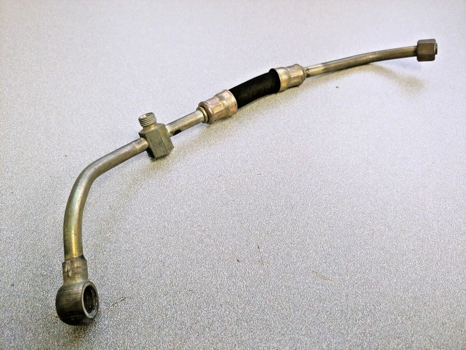 VERY NICE USED GENUINE OEM PORSCHE 911 930 PRESSURE FED TENSIONER OIL LINE LEFT - Image 1 of 4