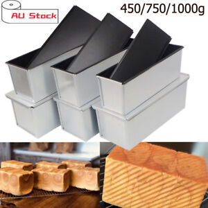 Non-stick Toast Box Kitchen Bread Loaf Tin Pan Mold With Lid Baking Tool AU