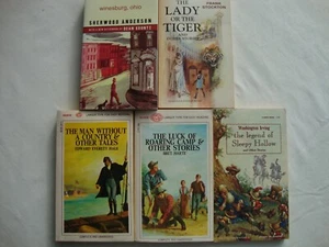5 new SHORT STORY pb books HARTE, IRVING paperback SLEEPY HOLLOW, WINESBURG rare - Imagen 1 de 13