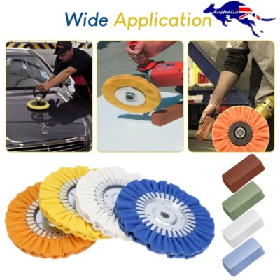 8" Airway Buffing Wheel Aluminum Wheel Polishing Kit in Diameter 5/8" Arbor Hole - image 1 of 4