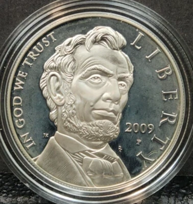 2009-P Silver Proof $1 Abe Lincoln Silver Commemorative OGP & COA #1859 - Image 1 of 4