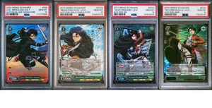 2022 Weiss Schwarz Attack on Titan Final Season Levi SSP SP SR RRR Set PSA 10 - Picture 1 of 9