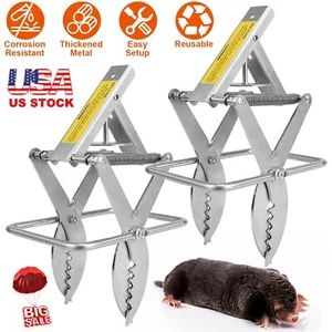 2PCS Mole Traps Scissor Mole Gopher Rodent Control Trap For Outdoor Lawn Garden - Picture 1 of 13