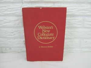 Webster's New Collegiate Dictionary 1973 Hardcover Red Thumb Tabs 1500+ pages