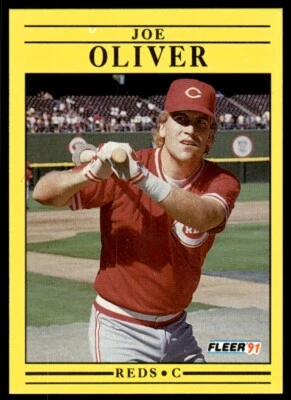 1991 Fleer Baseball Card Joe Oliver Cincinnati Reds #75 - Image 1 of 2