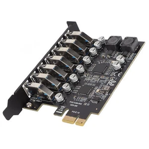 Tarjeta de expansión PCIE de 7 puertos USB 3.2 GEN1 5Gbps transmisión de alta velocidad estable - Imagen 1 de 12