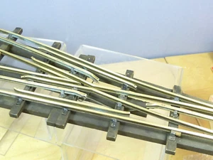 BASSETT LOWKE MODEL No.1 X 3 RAIL BRASS /WOOD SLEEPER L/H POINT (22") - Picture 1 of 1